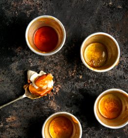 flan de dulce de leche