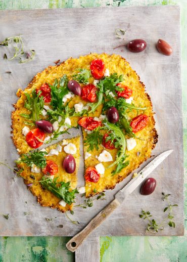 pizza de base coliflor