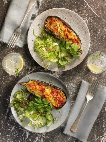 berenjenas al horno rellenas de atun