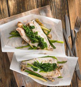 pescado con verduras