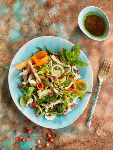 ensalada de pollo y soja