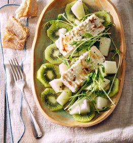 ensalada de kiwi con queso feta