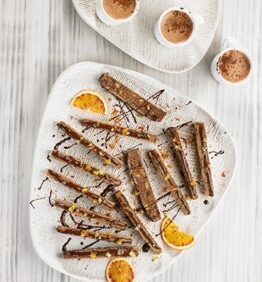 chocolate y naranja dedos
