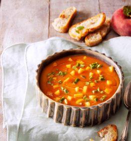 gazpacho de melocotón