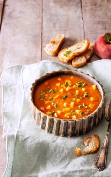gazpacho de melocotón