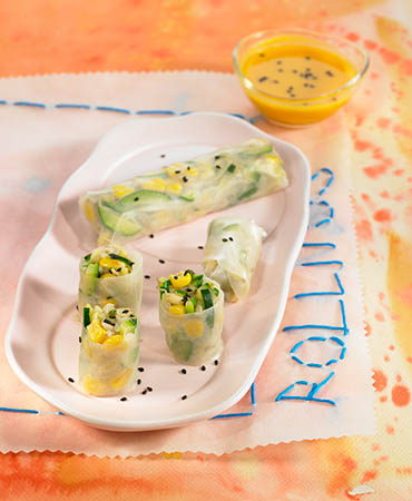 Rollitos vegetarianos en papel de arroz - Delicooks Rollitos vegetarianos en papel de arroz - Delicooks