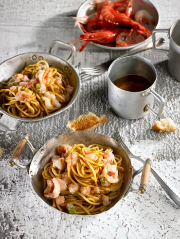pasta con gambas