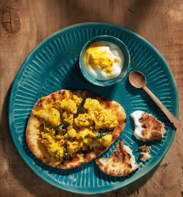 coliflor masala con pan