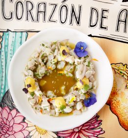 una receta de ceviche de corvina