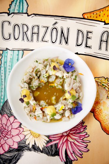 una receta de ceviche de corvina
